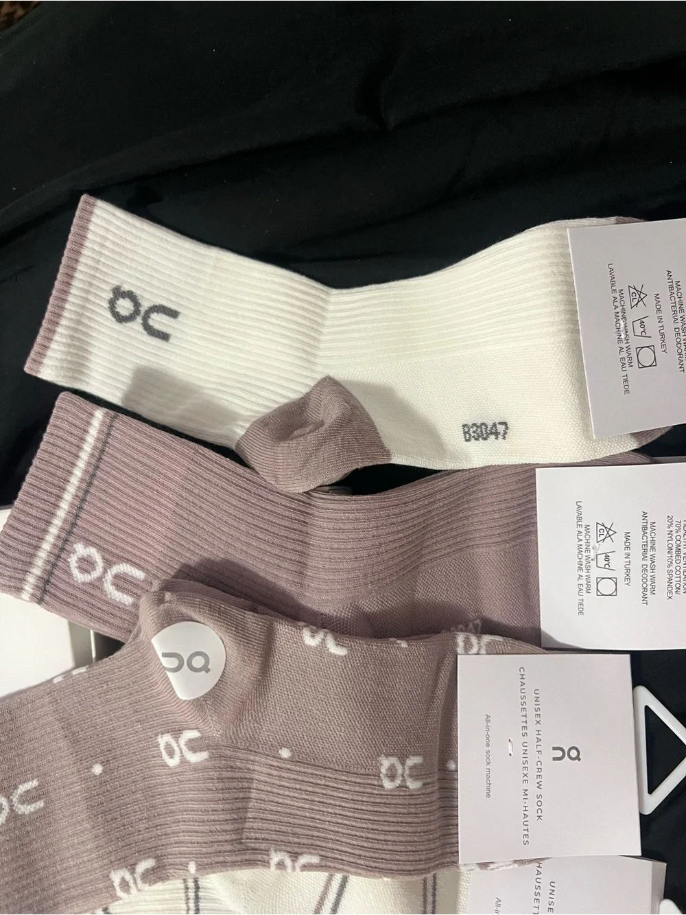 Set Performance Crew Socks - White & Mauve